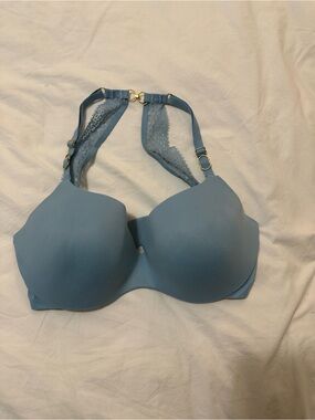 Victoria's Secret Powder Blue Convertible Push-Up Bra with Lace Racerback